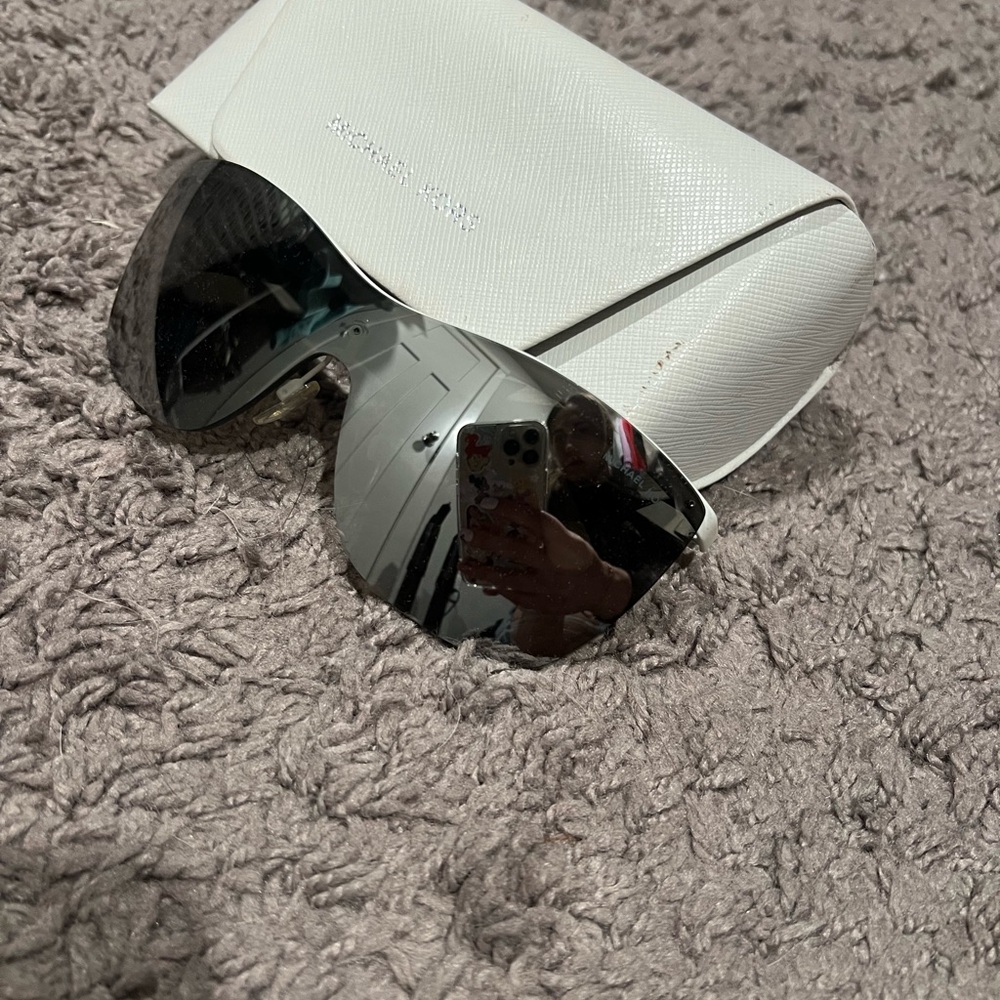 Michael Kors mirrored white sunglasses
